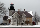 30 mile point lighthouse in the winter